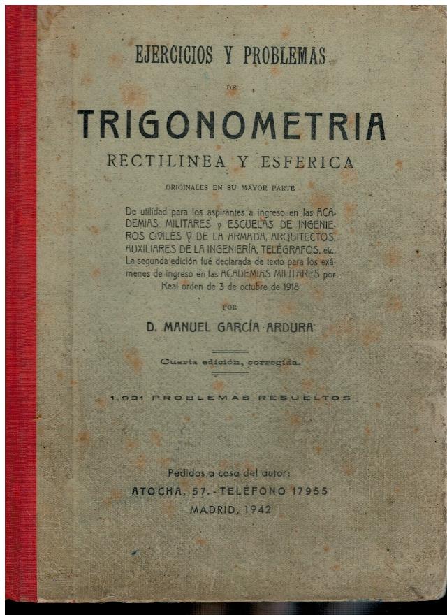 Ejercicios Y Problemas De Trigonometr A Rectil Nea Y Esf Rica